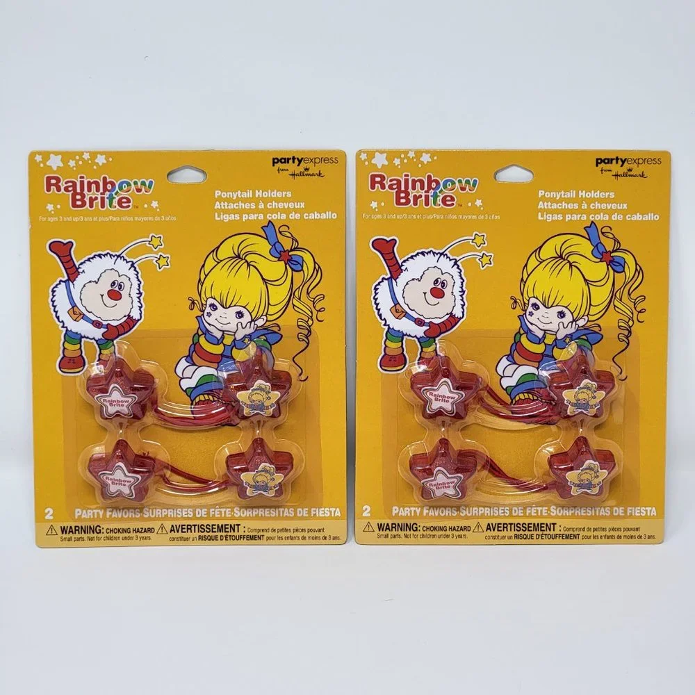 Hallmark Party Express Rainbow Brite Ponytail Holders Party Favors, 2 Packages